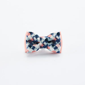 Pink & Blue-Polka S Size : Colorful Durable Fabric Webbing Dog Collar Bow Tie