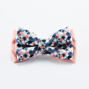 Pink & Blue-Polka L Size : Colorful Durable Fabric Webbing Dog Collar Bow Tie