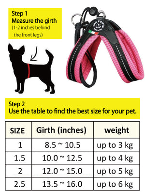 Soft Mesh Harnesses for Small Dogs